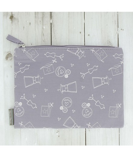 BOLSA MAQUILLAJE I LOVE COUTURE VIOLETA 20X15CM